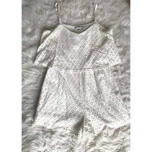 Off white lace romper